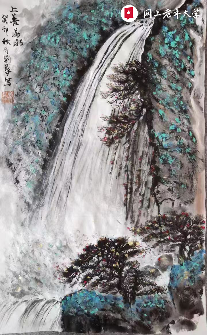 网上老年大学水墨画作品展示