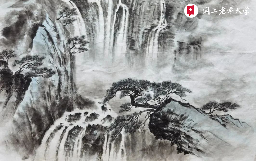 网上老年大学水墨画作品