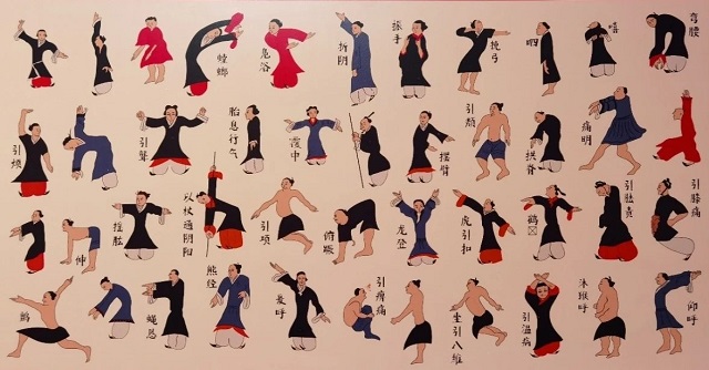 长沙马王堆汉墓出土的《导引图》