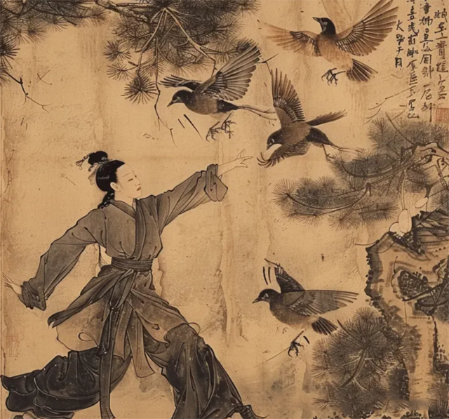 五禽戏鸟戏
